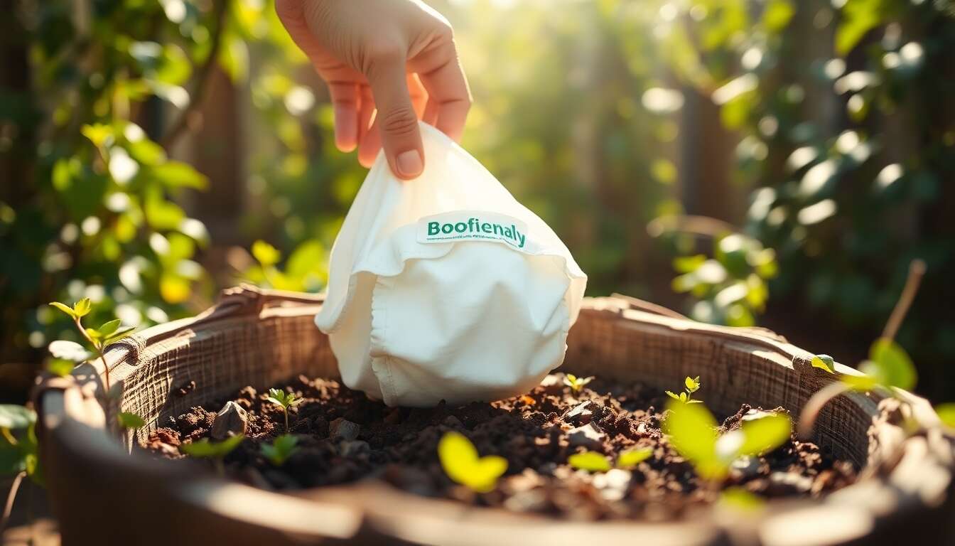Langes biodégradables : où les placer dans votre compost