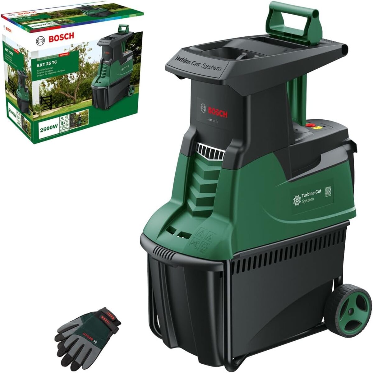 Test du broyeur à turbine Bosch AXT 25 TC : puissance et efficacité au jardin