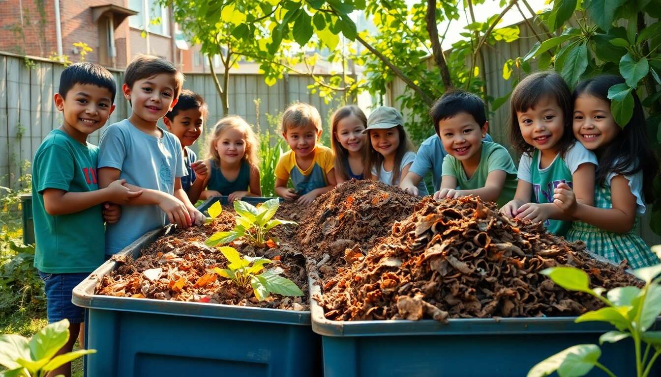Comment intégrer les enfants au projet de compost familier urbain