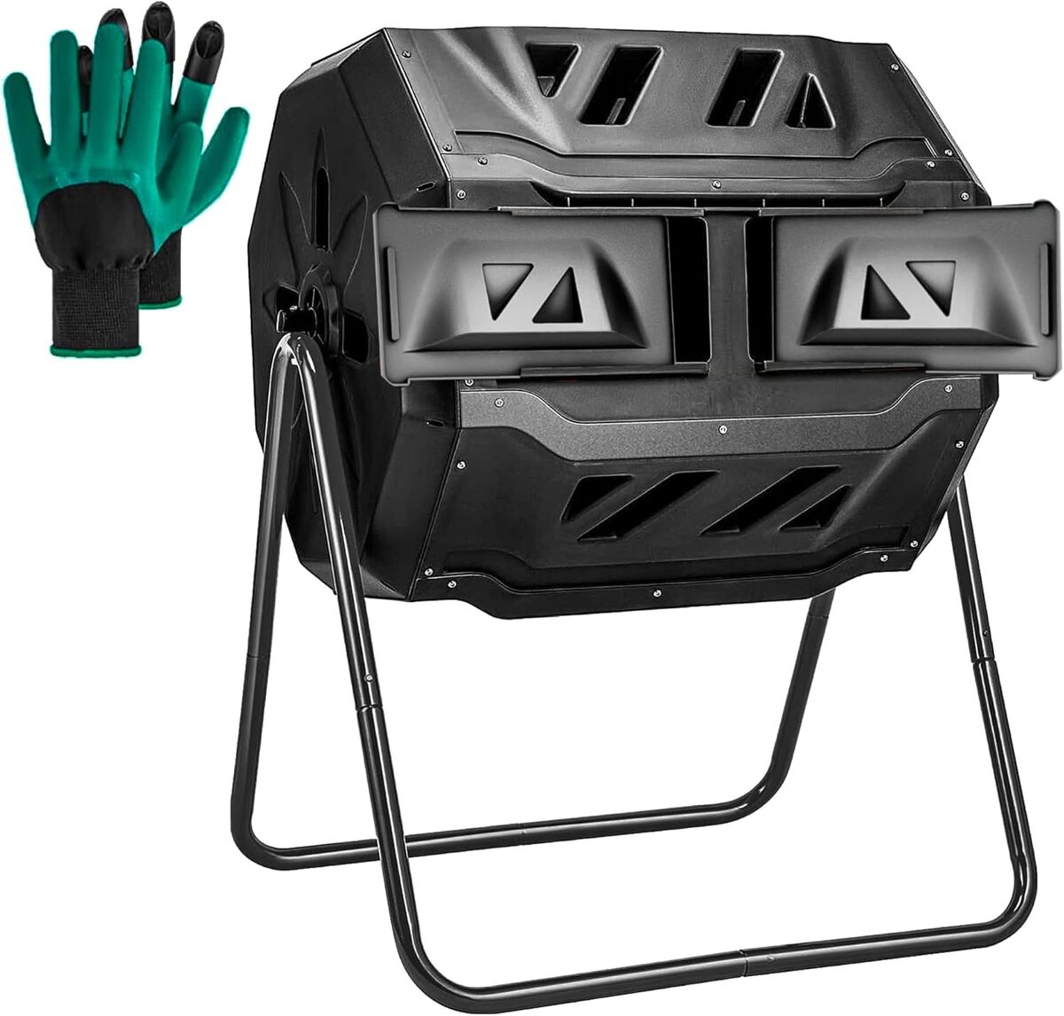 Test du bac à compost Hourleey 119L : double chambre pratique