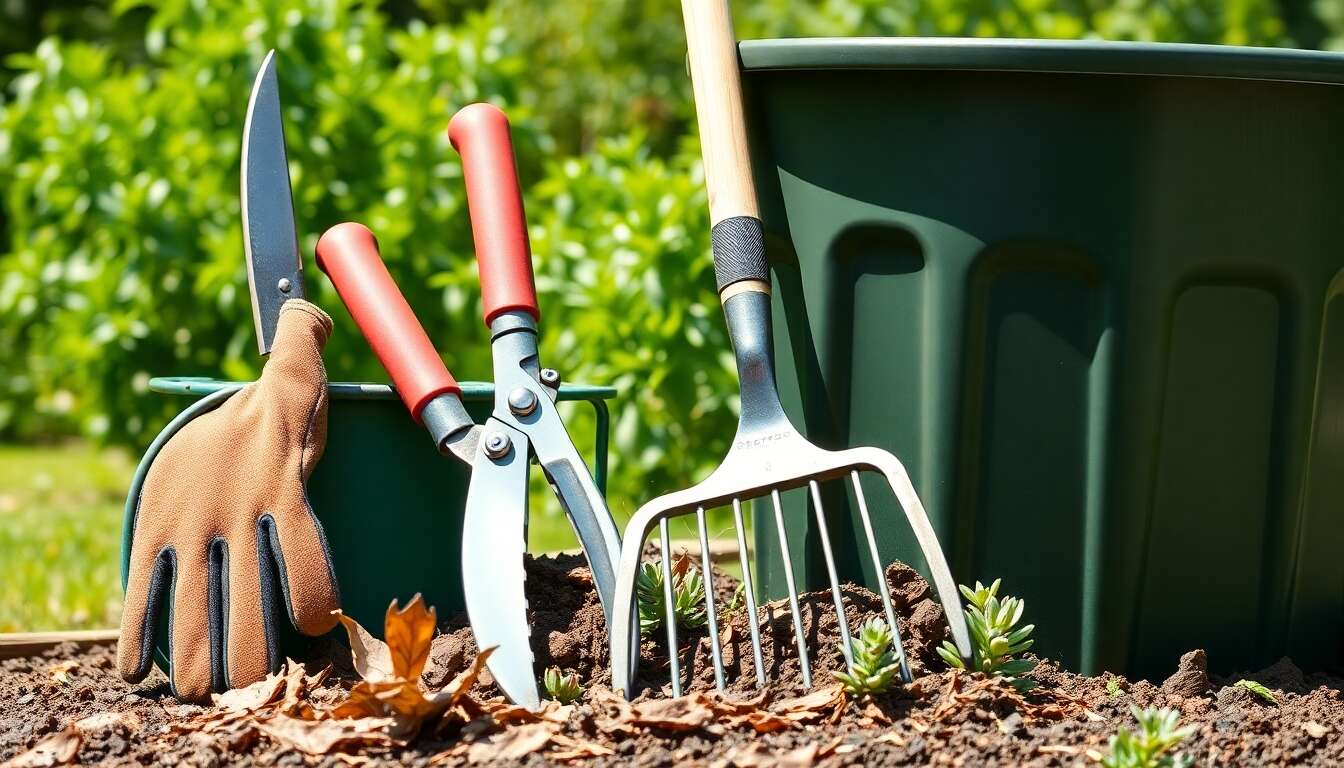 Les outils indispensables au soin des résidus végétaux dans le jardin