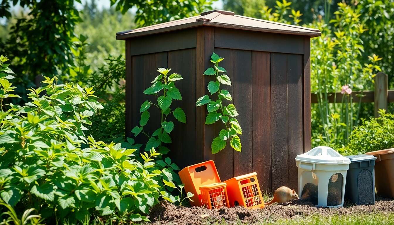 Évaluation des pièges à ronger fiables autour du bac à compost