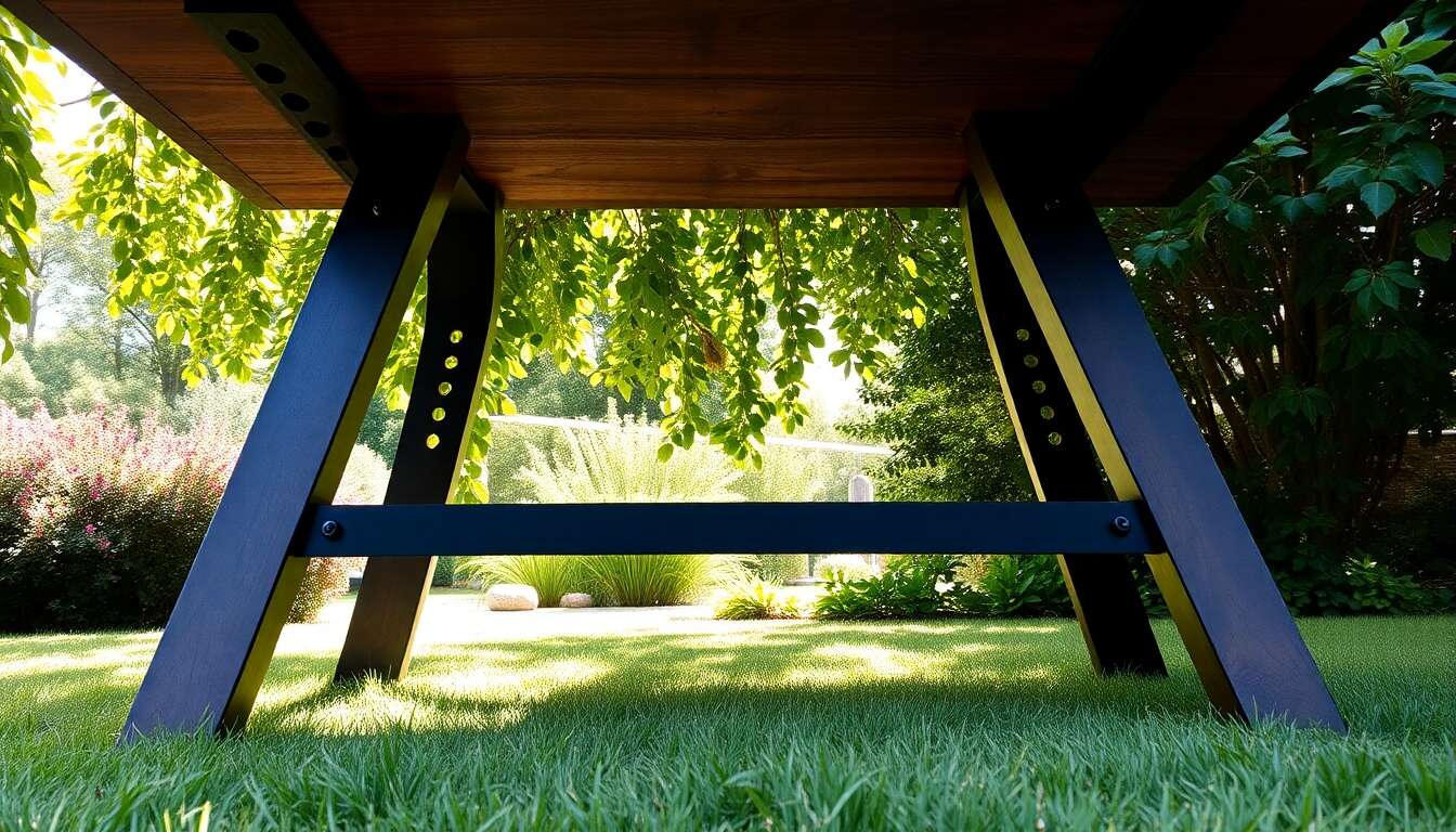 Int&eacute;grer style et durabilit&eacute; avec des pieds de table adapt&eacute;s &agrave; votre jardin