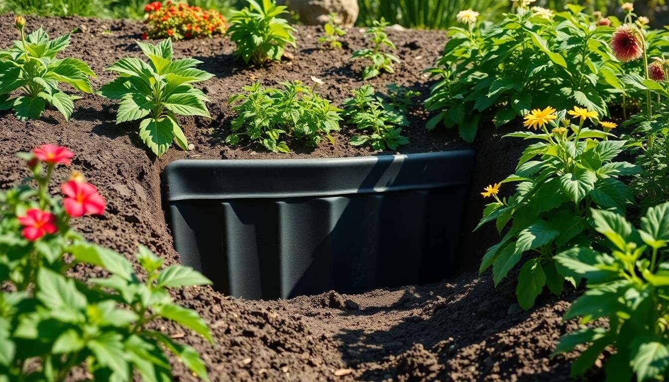 Int&eacute;grer le composteur dans l'am&eacute;nagement paysager du jardin