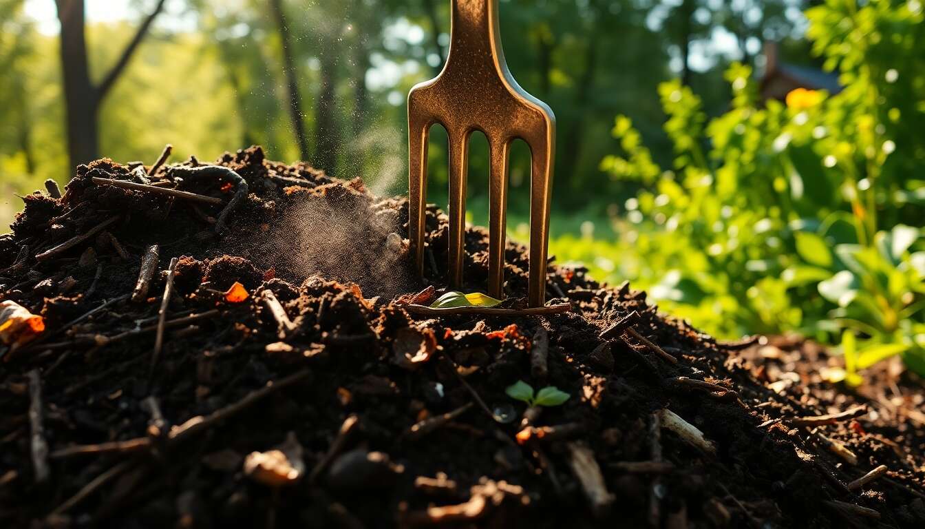 Retourner le compost : un geste crucial pour l'a&eacute;ration et l'humidit&eacute;