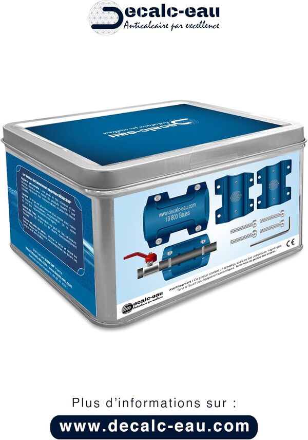 MEGAPRO 19800 Gauss -Puissant Anti Calcaire magnétique- Fleur de vie - Efficacité maximale pour les canalisations - Adoucisseur d'eau - Eau douce