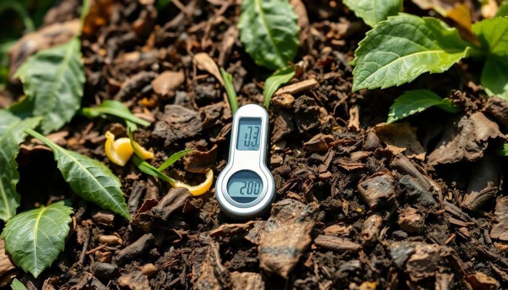 Examiner la température optimale du tas de compost