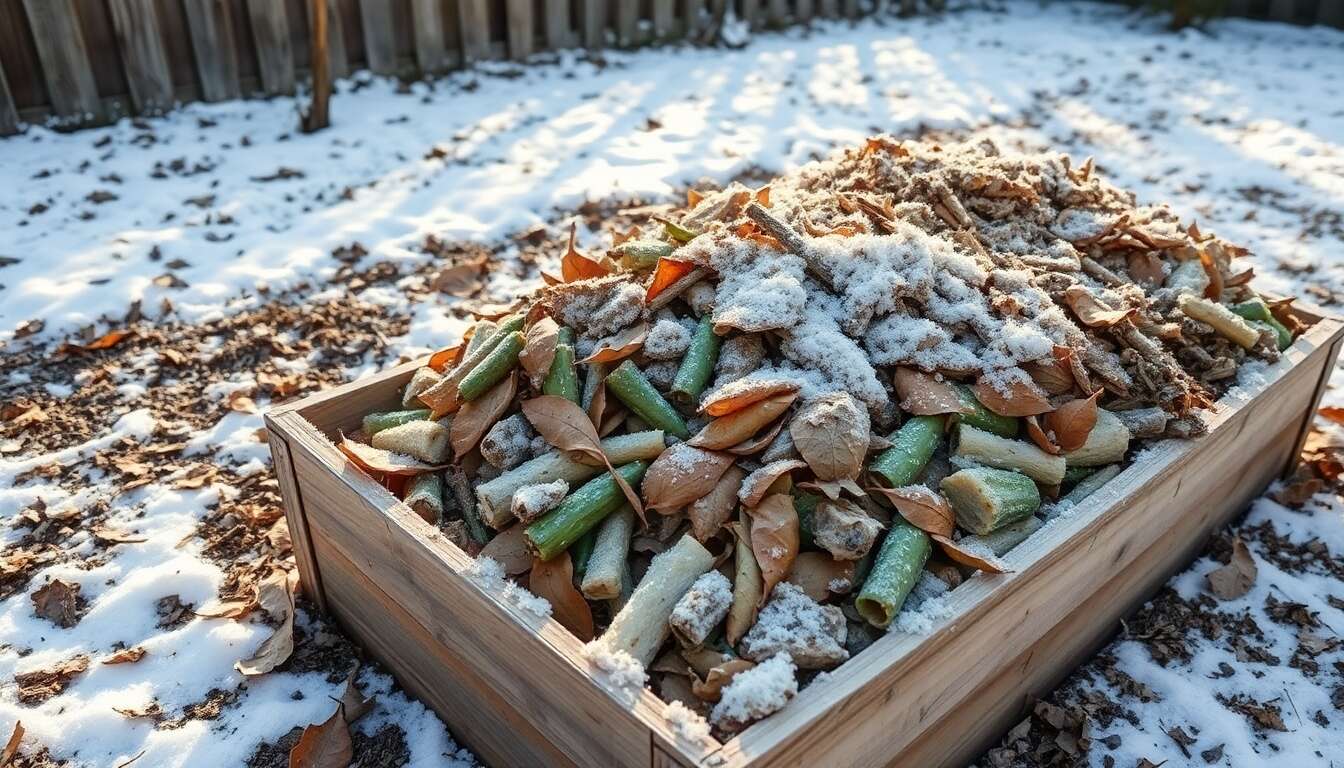 Les d&eacute;fis du compostage en hiver