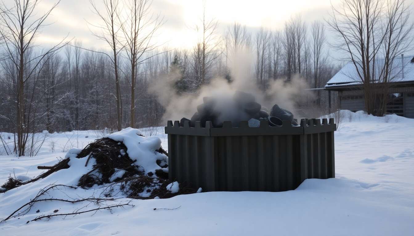 Mati&egrave;res id&eacute;ales pour le compostage hivernal