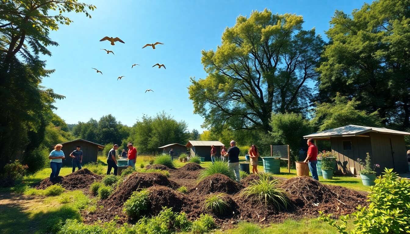 Chemin vers un air purifié autour de zones de compostages