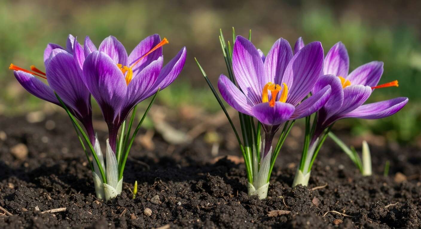 Planter les bulbes de safran correctement