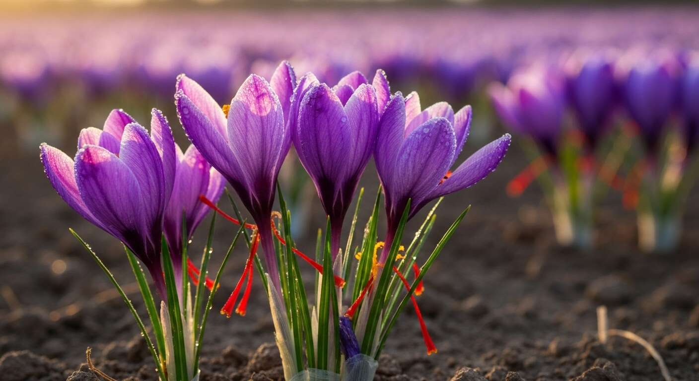 Floraison du safran : quand et comment r&eacute;colter