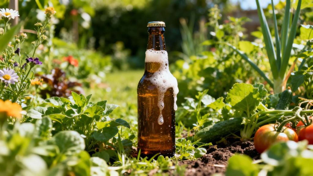 Jardinage vert grâce aux résidus de bière restante