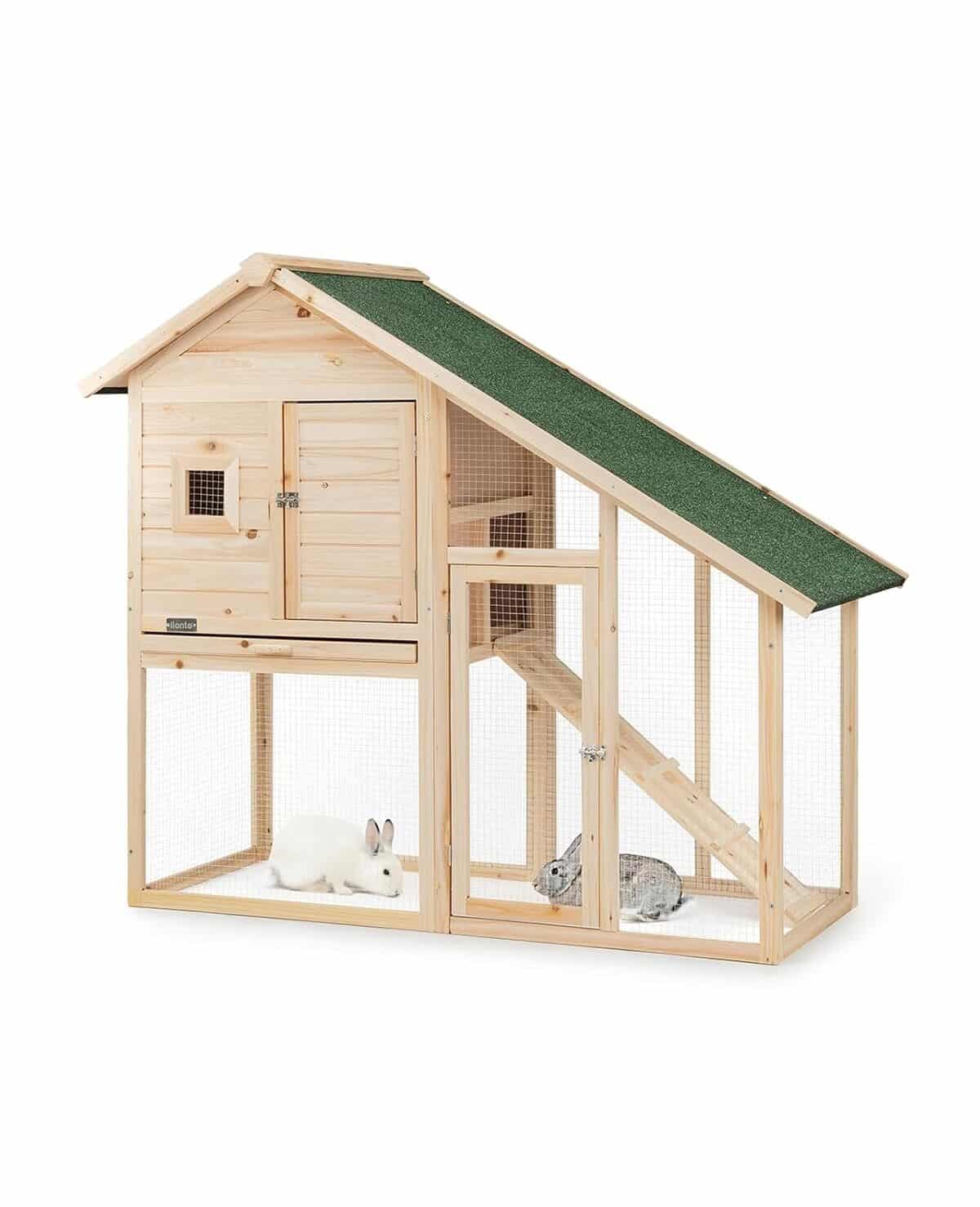 Test du clapier en bois Lionto à deux étages