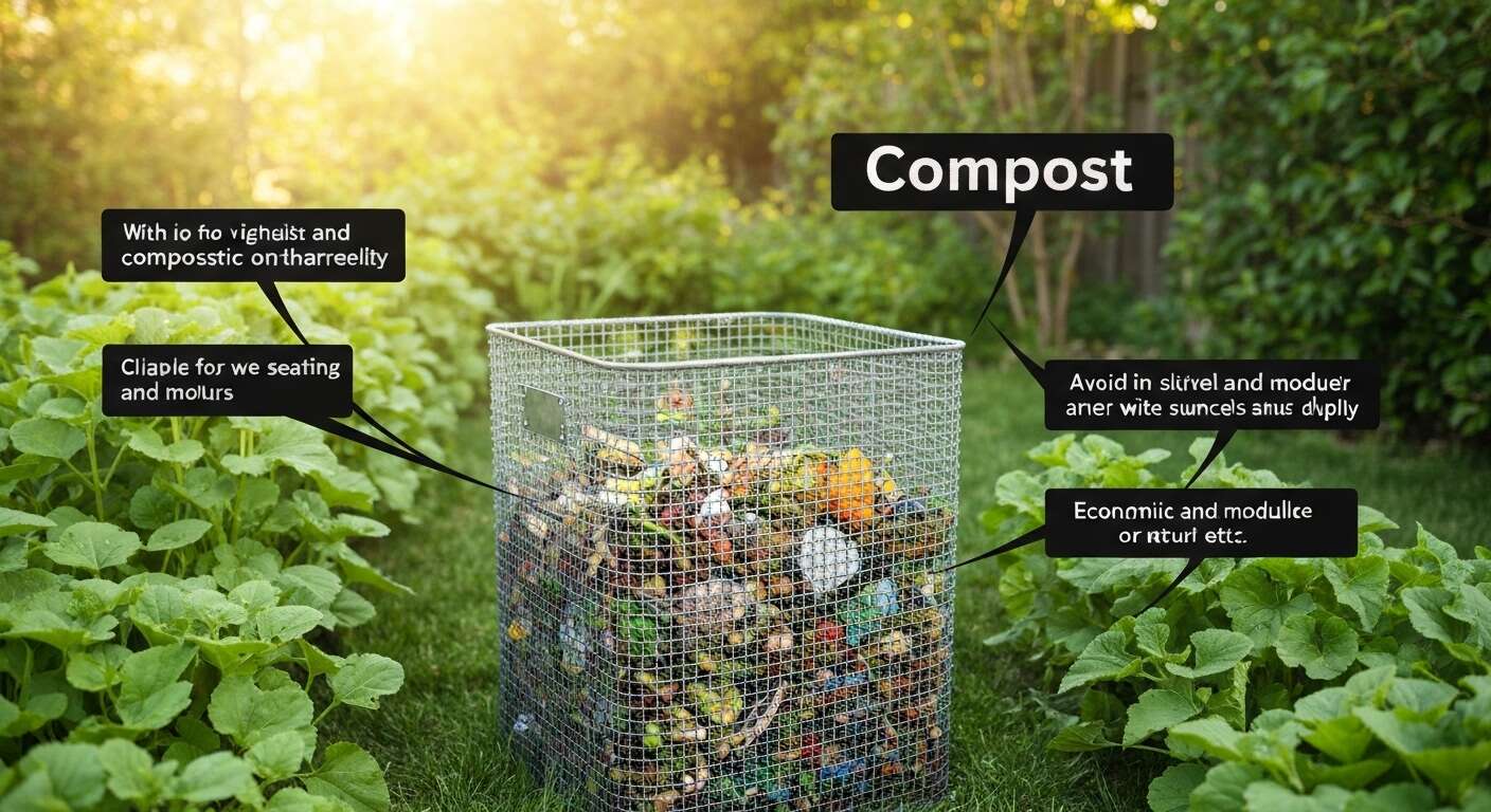 Les composteurs en grillage ou treillis : &eacute;conomiques et modulables