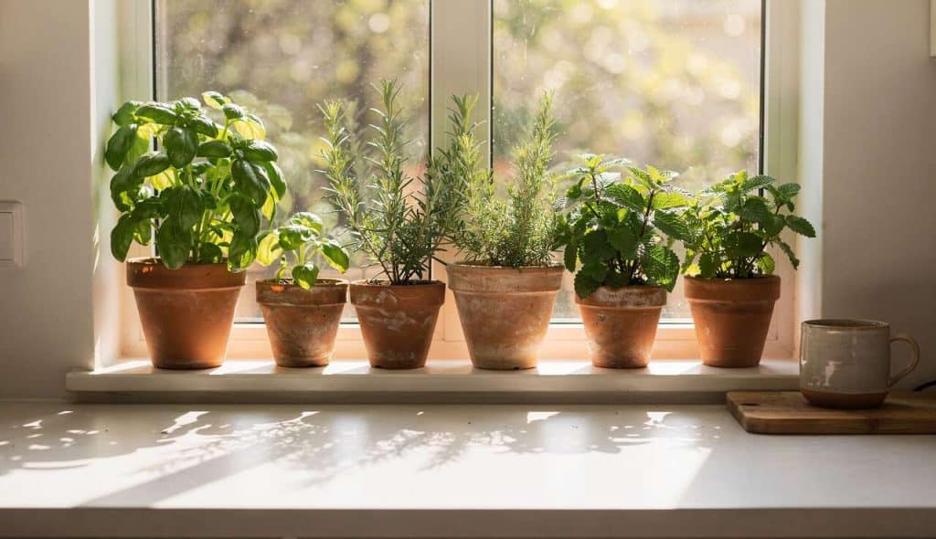 Emplacement idéal pour plantes aromatiques