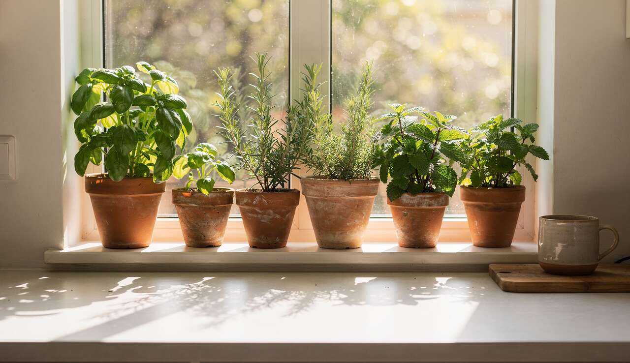Emplacement idéal pour plantes aromatiques