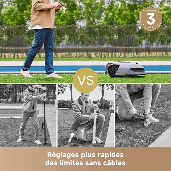 DREAME A1 Pro Robot Tondeuse sans Fil Périphérique, 360° 3D LiDAR, Recommandé 2000 m², Contrôle Via App, Gestion intuitive des Zones, Évitement Intelligent des Obstacles