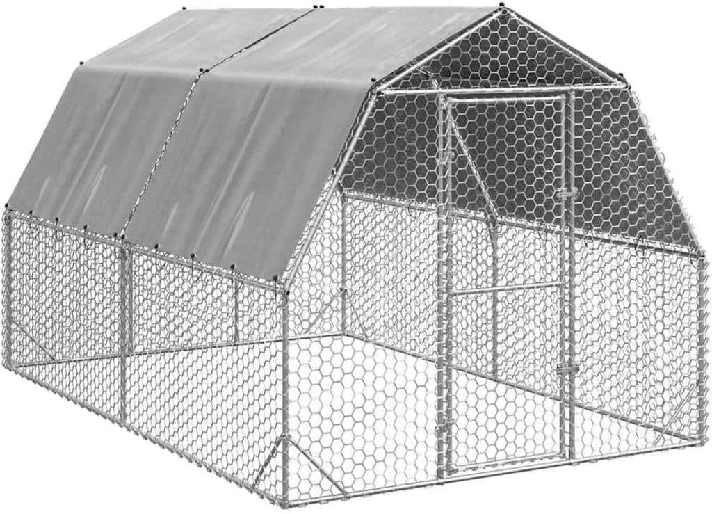 Test du poulailler en acier galvanisé vidaXL : abri solide et spacieux