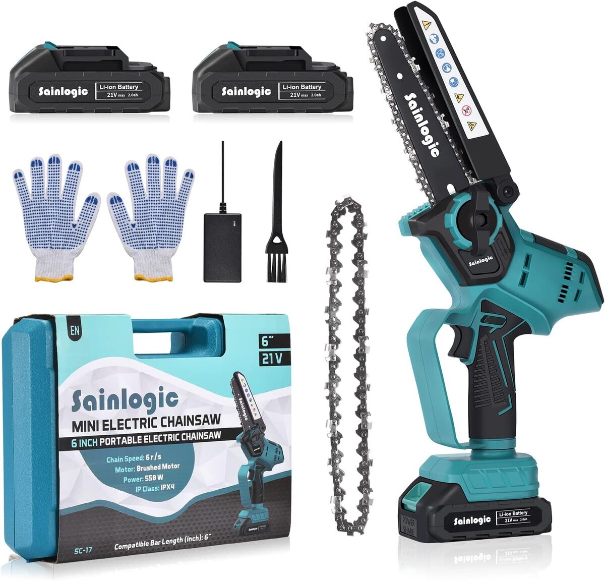 Test : mini tronçonneuse sans fil Sainlogic 6 pouces