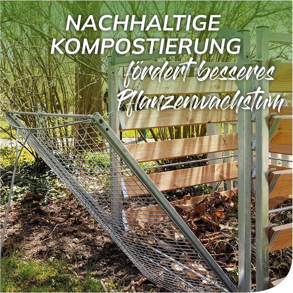 Composteur de jardin galvanisé à chaud de qualité supérieure - En bois et métal - Tamis à compost durable - 102 x 8 x 100 cm