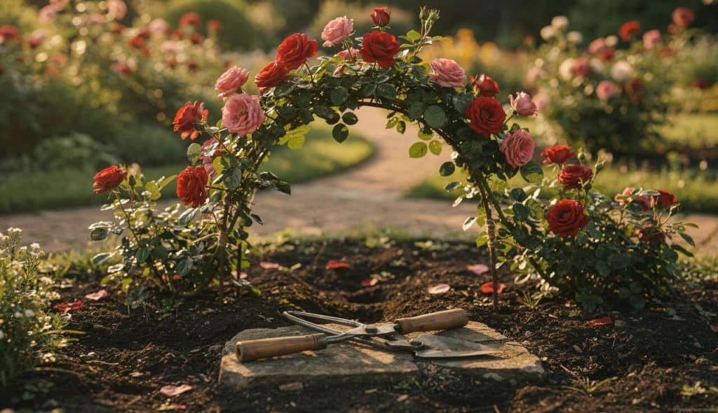 Comment arquer un rosier pour une floraison abondante ?