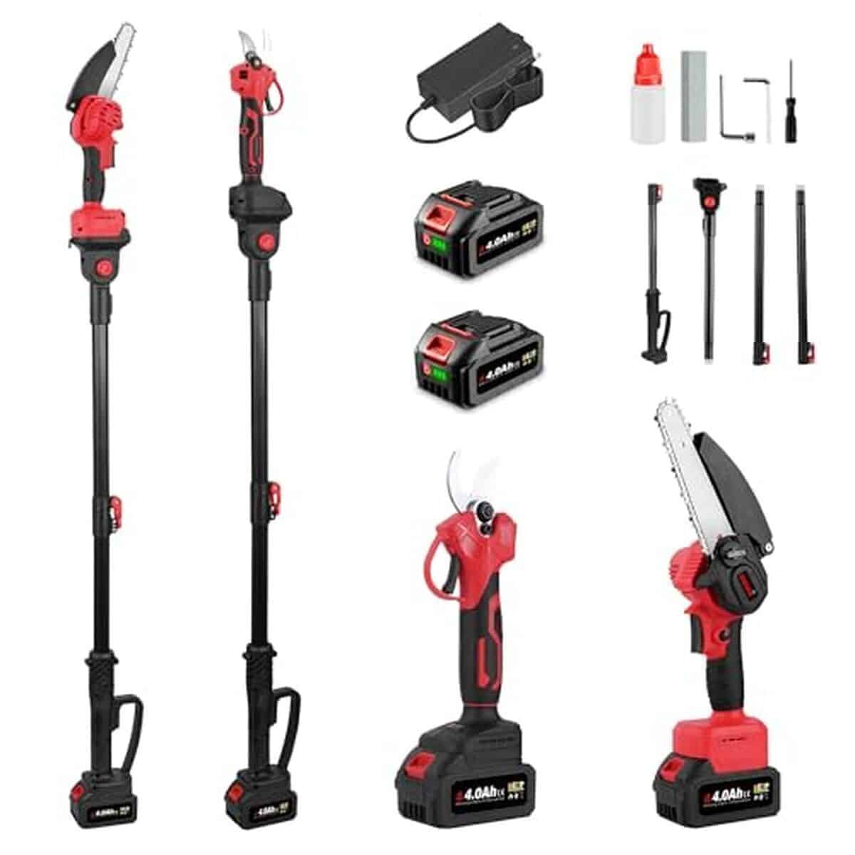 Test : élagueuse sur perche ONEVAN 4 en 1 avec batteries puissantes