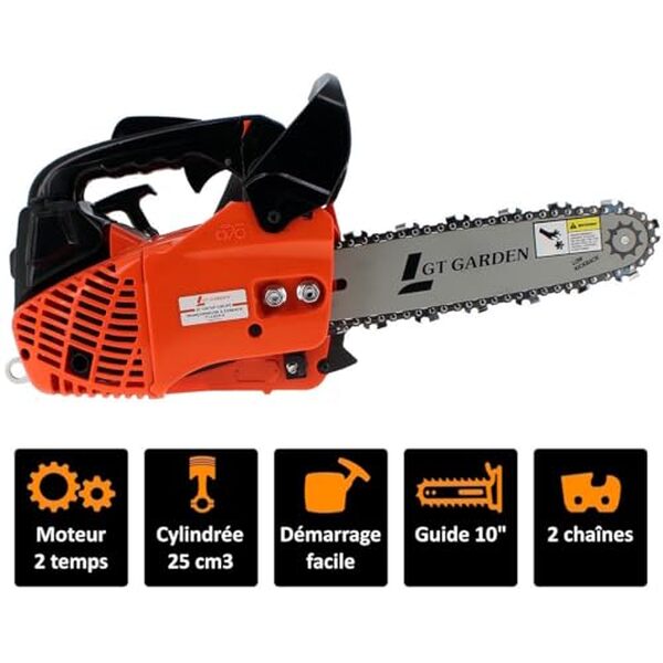 Découvrez les performances de la tronçonneuse thermique GT Garden 25 cm3 : efficacité, puissance et maniabilité passées au crible pour vous aider à faire le meilleur choix
