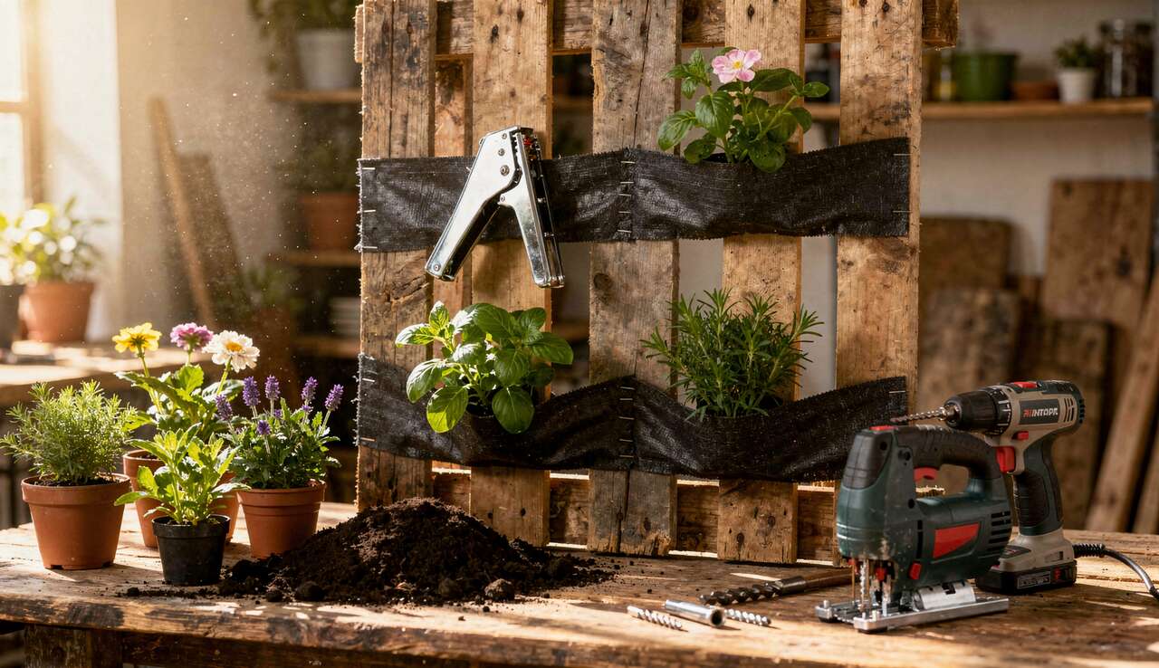 Créer un mur végétal avec une palette en bois : idées récup