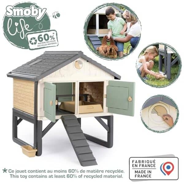 Découvrez les avantages du poulailler Smoby Life : une solution pratique, écologique et idéale pour accueillir 5 poules dans votre jardin tout en respectant l'environnement