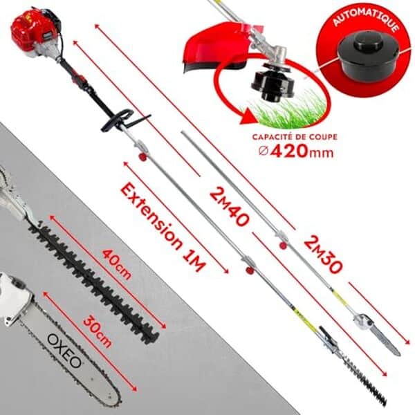 Découvrez notre test complet de l'outil thermique 4en1 51, 7 cm³ avec moteur 3cv : performance, polyvalence et conseils d'utilisation pour vos travaux de jardinage.