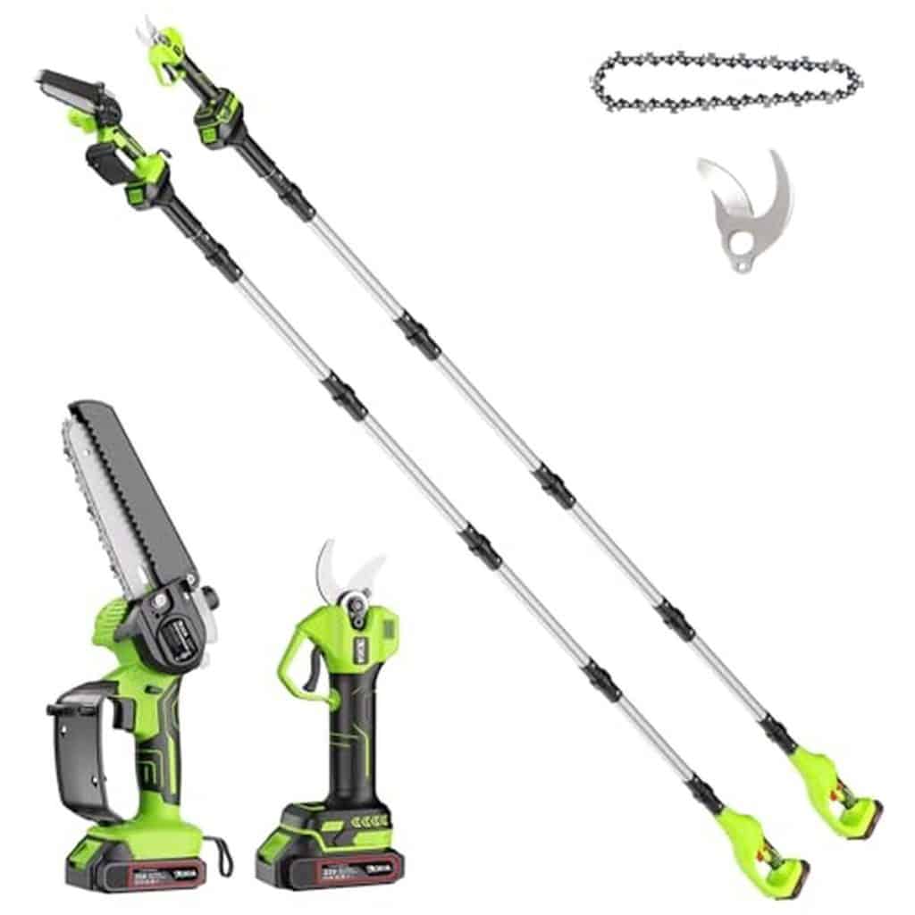 Test de la mini tronçonneuse AOKIA avec perche 4-en-1