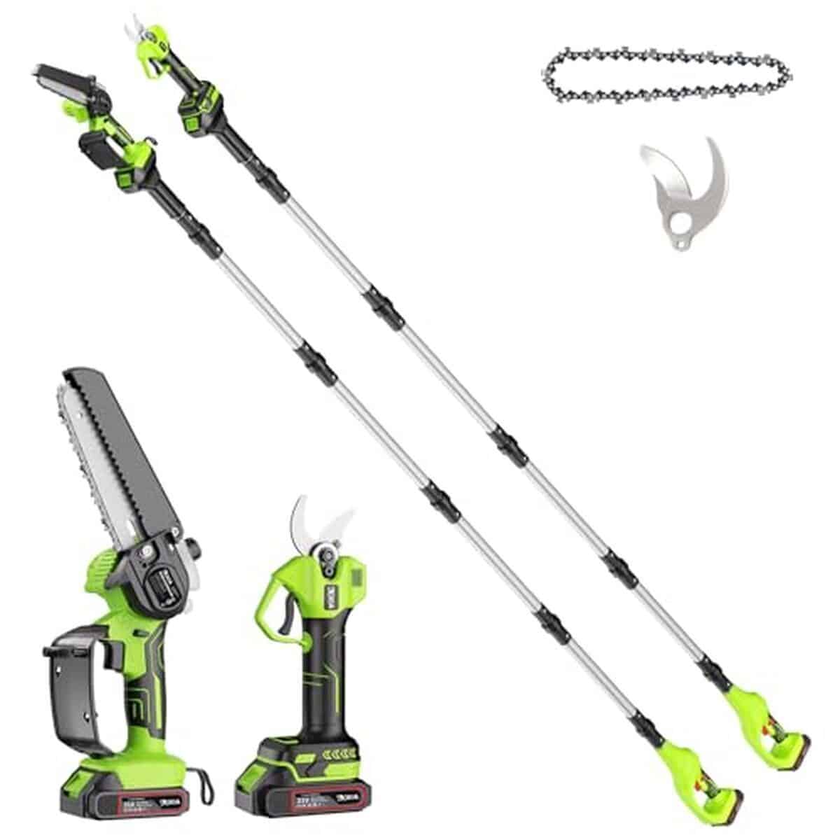 Test de la mini tronçonneuse AOKIA avec perche 4-en-1