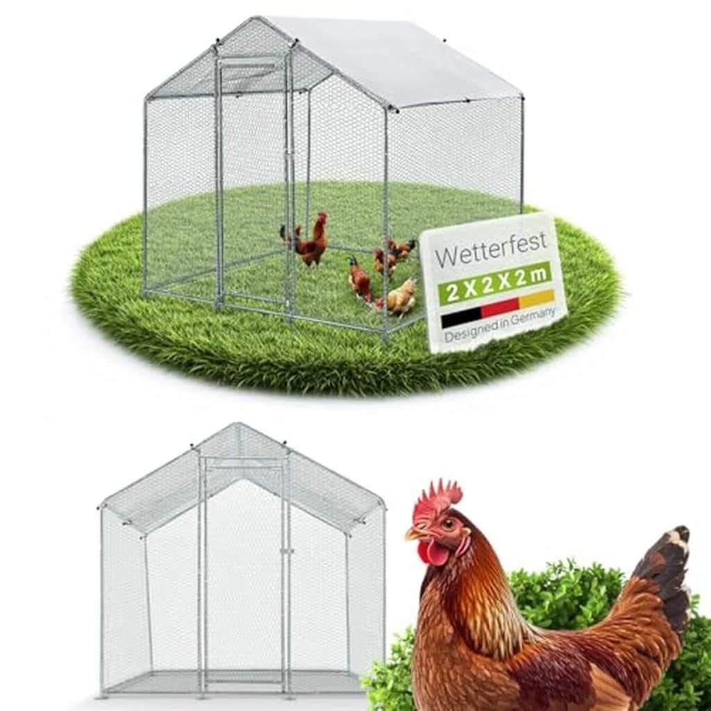 Test de l'enclos Juskys 2 x 2 x 2 m pour poules et petits animaux