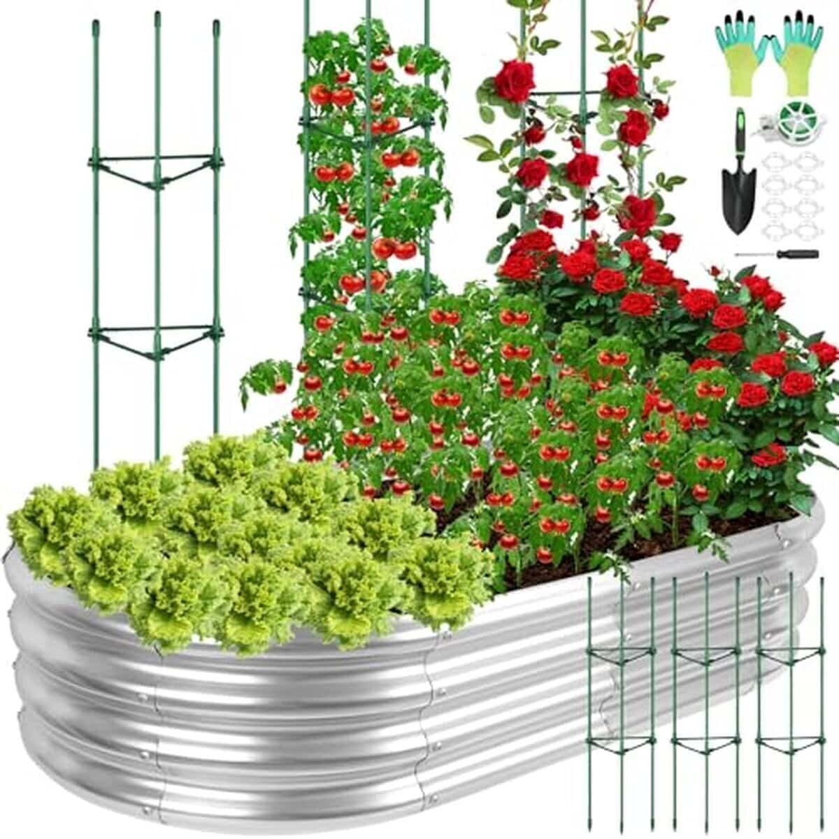 Test jardinière surélevée Qinzave galvanisée