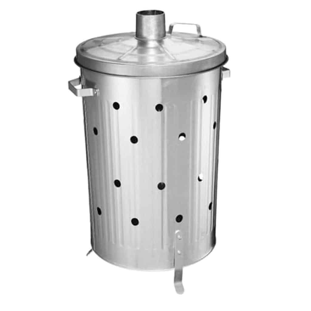 Test poubelle de jardin 75 L : acier galvanisé pratique