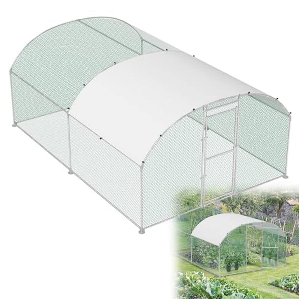 Test : poulailler HENGMEI 300 x 400 cm en acier galvanisé