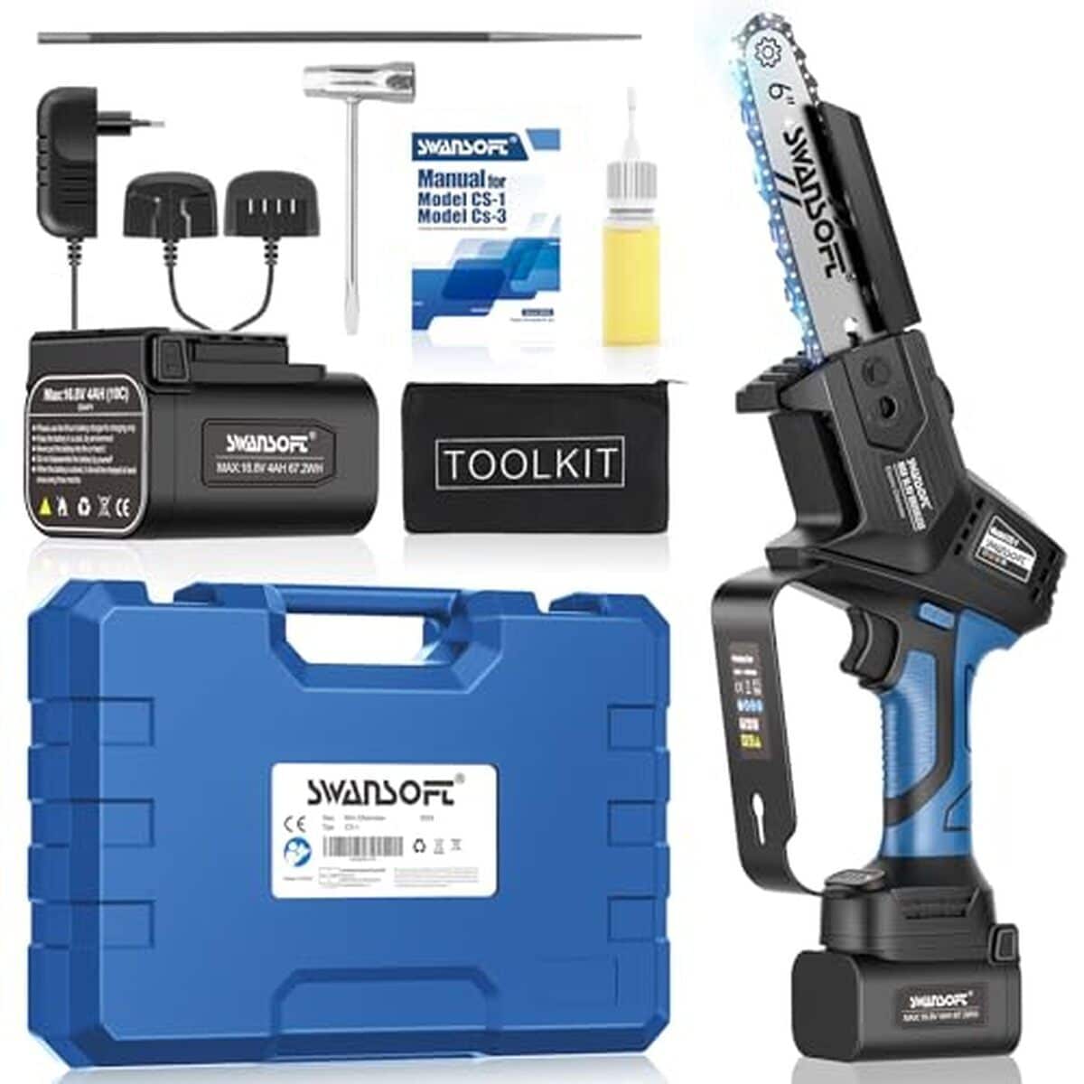 Test : tronçonneuse sans fil Swansoft 6' à une main