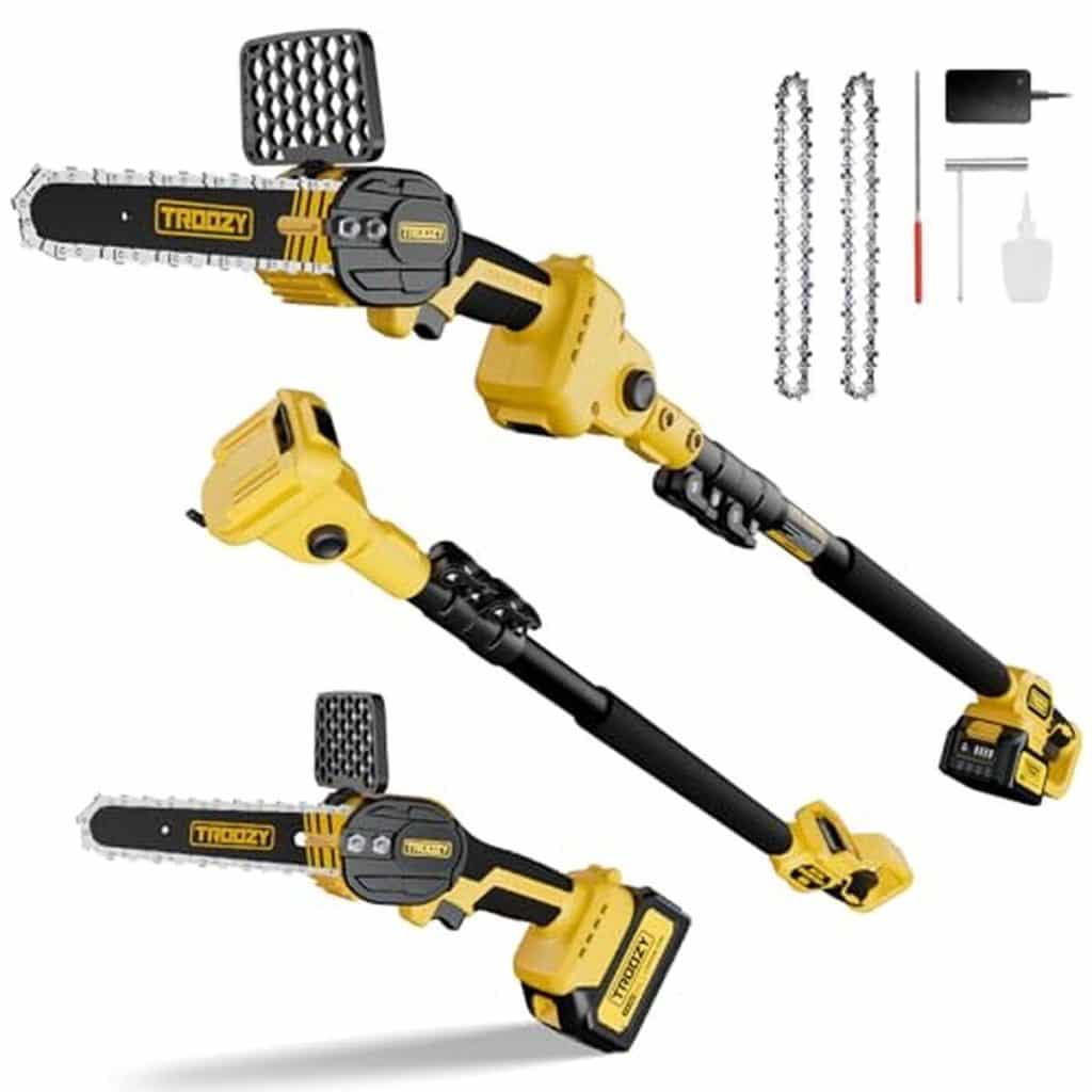 Test : tronçonneuse TROOZY Mini 2-en-1 élagueuse sur perche